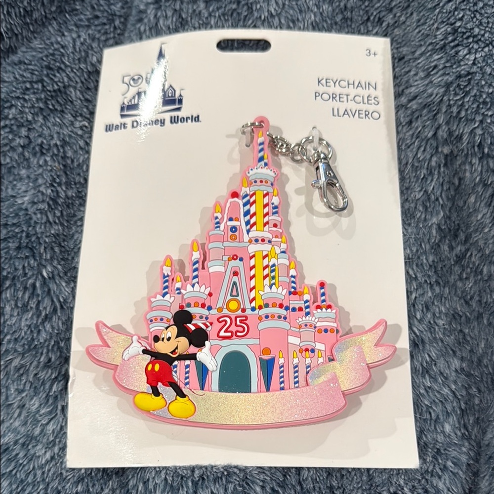 Disney 25th Anniversary Mickey Mouse Castle Keychain